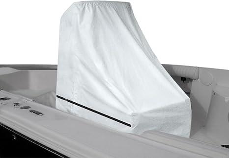 Center Console Boat Cover UPF 50+, 420D Waterproof Boat Cover, Center Console Cover with Windproof Straps, Silver(Large Size up to 30" L 40" W 44" H)