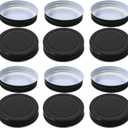 Operitacx 12 Pack 70mm Mason Jar Lids, Regular Mouth Tinplate Replacement Jar Caps for Storage, Drinking Containers, Canning Supplies and Kitchen Organization