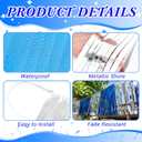 60ft Foil Fringe Garland Car Dealership Blue Silver Shiny Metallic Tassel Banner Auto Dealer Supplies Car Lot Dealership Hanging Drapes Skirting Tinsel Streamers for Parade Floats Party Decor