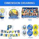 42Pack Warriors Basketball Party Supplies Pack IncludesBannerCake TopperBlackdrop,Balloons for The Warriors party decoration