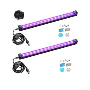 Black Light Bar 10W 1ft LED Blacklight for Fluorescent Tapestry Poster Body Paint Glow Party UV Strip Lights for Cabinet and Display Magnetic THLITURE 2 Pack