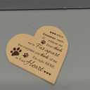 Maitys Pet Memorial Gifts Bereavement Remembrance Gifts for Loss of Dog Cat Sympathy Condolence Gifts Heart Shaped Wood Sign When Tomorrow Starts Without Me Wooden Plaque for Table Desk Decor (Khak