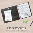 Oxford 3 Ring Binders, 1 inch ONE-Touch Easy Open D Rings, Durable Binders for School and Office, ClearVue, Xtralife Hinge, Non-Stick, PVC-Free, Black, Holds 250 Sheets, 4 PK (79903)