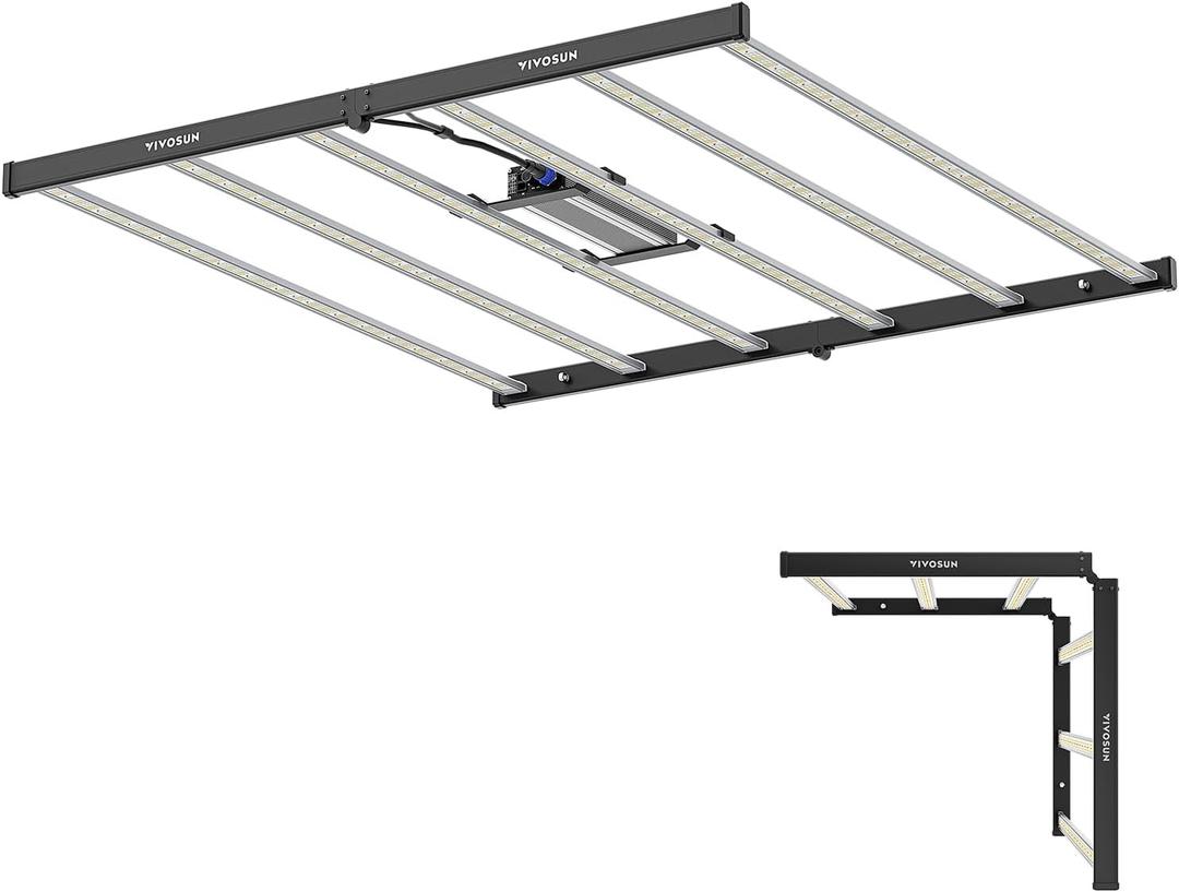 VIVOSUN VSFL6450 Bar LED Grow Light, 645W 6 Bars Plant Grow Light, Foldable & Dimmable, Full Spectrum with UR/FR Light for Indoor Plants