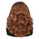 Quantum Love Yaki Curly Headband Wigs for Black Women Kinky Straight Ombre Brown Headband Curly Ends Synthetic Wear and Go Glueless Half Wig with Headbands Attached