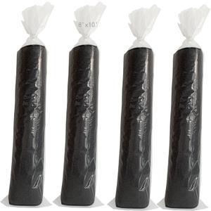 4 Pcs Rug Storage Bag With 10 Ties - Fits Rolled Rug up to 8'x10' - 4.5 Mil Heavy Duty for Indoor Outdoor Carpet Shipping, Packing, Moving and Storage - No Vent Holes