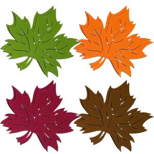 Tatuo 8 Pcs Thanksgiving Maple Leaf Placemats Thanksgiving Harvest Maple Leaf Shaped Placemats Felt Non-Slip Table Mats Coasters for Autumn Fall Home Dinner Table Decor(12.8 x 12.8 Inch)