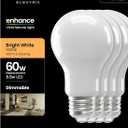 Feit Electric Enhance A19 LED Light Bulbs, 8.8W (60W Equivalent), 3000K Bright White, Dimmable, 90+ CRI, E26 Base, 17,000-Hour Lifetime, Residential or Commercial Bulb, A1960/930CA/FIL/4, 4-Pack
