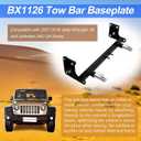 BX1126 Tow Bar Base Plate, Tow Bar Bracket Compatible with 2007-2018 Jeep Wrangler JK and Jeep Wrangler Unlimited JKU 2/4 Doors with Standard Bumper