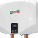 thermomate Mini Tankless Water Heater Electric 3.5kW 110~120V Point of Use On Demand Instant Hot Water Heater for Sink Wall Mounted LED Display ETL Certified ET035 (White)