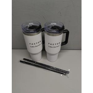 2 Pcs 40oz Tumbler with Handle, Lid and Straw