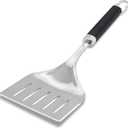 Weber Precision Grill Wide Spatula Stainless Steel BBQ Spatula with 3Sided Beveled Edge, NonSlip SoftTouch Handle & Hanging Loop, Dishwasher Safe, Size: Large