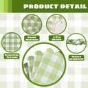 Green Gingham Napkins Disposable Cocktail: 120PCS Checkered Square Paper 9.8x9.8 Inch For Table Decorations & Dinner Party