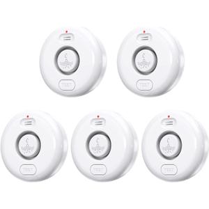 5 Pack Water Leak Alarm Detector, 120dB Loud Alert Water Sensor, IP66 Waterproof, Sensitive Leak and Drip Alert, Easy Installation for Home, Basement Flood Prevention, Bathroom, Sink, Laundry