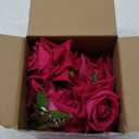 Yilloog 12 Pack Rose Hair Clip Flower 2.8'' Hairpin Floral Brooch Floral Hairclips Mexican Flowers Hairpin Party Supplies for Women Rose Hair Accessories Wedding Pack (Rose Red)