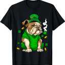 St Patricks day Bulldog Dog irish Saint Patrick Day T-Shirt XL