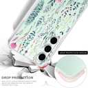 Floral Clear Case for Samsung Galaxy S24 FE for Women Girls,Pretty Phone Cover for Galaxy S24 FE,Flower Design Cute Pattern Slim Soft Drop Proof Protective TPU Bumper Case,FL-36