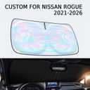 Windshield Sun Shade for Nissan Rogue 2021-2026 - 4 Layers Sunshade Compatible with Nissan Rogue Foldable Front Window Sunshade Sun Visor Protector Block UV Rays Keep Your Car Cooler Car Accessories