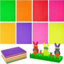 64 Pack Colored Corrugated Cardboard Sheets for Crafts, Art Projects, DIY Signs, 8 Bright Colors (8.3 x 11.8 In)