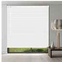 " Cordless Mini Blinds 24" W x 64" H, White Vinyl Blinds, Horizontal Light Filtering Blinds, Window Blinds for Indoor Windows, Office, Kitchen, Bathroom and Living Room.
