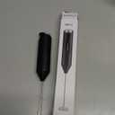 Bonsenkitchen Powerful Milk Frother for Coffee, Fast Handheld Drink Mixer with Stainless Steel Whisk, Battery Operated Hand Frother Stirrer Wand-Black