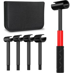 4-in-1 Door Hinge Adjustment Tool, Hinge Gap Adjusting Wrench, Door Repair Kit for Residential and Commercial, Heavy Hinges Wrench Bender Set with Rubber Grip, Cabinet Alignment Fits 14mm-25mm Hinges