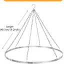 24 Ceiling Drapes Hanging Kit for 6 Panels Wedding Ceiling Drapes Canopy Hoop Metal Ring Ceiling Hanging Decor Hardware Kit for Draping Fabric Indoor Outdoor Party Ceremony Ceiling Decorations, 24"W x 19.2"L