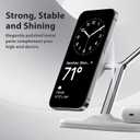 3-in-1 Wireless Charging Station for Apple Devices - Fast Charging Station for iPhone and Watch with MagSafe, Stable Charger Stand for iPhone 12-15 & iPhone 16 & iWatch & AirPods, Adapter Not Included