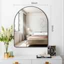 FORBATH Arched Bathroom Mirror 30x36 Inch, Bathroom Mirror Wall Mounted Modern Black Aluminum Frame Decor Dresser Mirror for Bedroom Living Room Entryway, Hanging or Leaning Against Wall