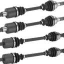 Youxmoto 2 Front+2 Rear CV Axle Full Set Fit for Polaris RZR 800-2008 2009 2010 2011 2012 2013; 4340 Chromoly Steel Drive Half Shaft, For 1332444, 1332672, NOT FITS RZR S 800, RZR 4 800!!!
