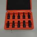 XZN Triple Square Spline Bit Socket Set, Premium Cr-Mo Steel | 10-Piece M4 - M16 Set | 3/8-Inch Drive | Enhanced Storage Case