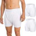 2-Pack Adult Diaper Covers for Incontinence Noiseless Waterproof Incontinence Underwear with Adjustable Leg Tabs Widened Waistband Design Protection for Long-Term Care & Daily Use (WhiteLarge)