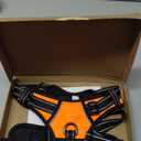 PHOEPET Reflective Dog Harness Large Breed Adjustable No Pull Vest with with Handle 2 Metal Rings 3 Buckles [Easy to Put on & Take Off](L, Orange)