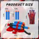 Keivon Spider Gloves Man Web Shooter for Kids, Launcher Spider Kids Plastic Cosplay Glove Hero Movie Launcher Wrist Toy Set Funny Decorate Children Funny Educational Toys (Blue)