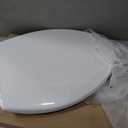 Bemis 7300SL Slow Close Toilet Seat, Hinges Never Loosen, Durable Plastic, Made in USA, Elongated, White