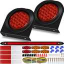 RONSTA 4 inch Horse Round Boat Led Trailer Light Kit with Mounting Brackets, Light Bar and Wiring, Super Bright Waterproof Stop Brake Turn Side Marker Lights for Boat RV Truck Snowmobile