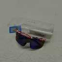 YUNBLL&KO Sports Polarized Sunglasses Men Women UV400 Protection Kids Youth Baseball Sunglasses for Cycling Softball Running (A10 Stars Stripes Frame/Blue Lens)