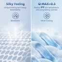 GOHERO Cooling Blanket Throw 50"x70" - Double Sided Summer Blankets for Hot Sleepers - Lightweight Soft Arc-Chill Q-Max >0.5 Blanket Absorbs Heat to Keep Cool on Warm Nights Blue