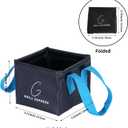 Collapsible Water Bucket for Grill Brush Heads, Durable Dunk Tank for Stainless-Steel Grates and Steam Grills (Bucket Only, No Brush Included)