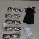 NORPERWIS Reading Glasses 5 Pairs Quality Readers Spring Hinge Glasses for Reading for Men and Women (5BLACK, 5.00)
