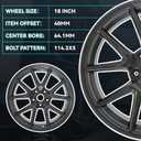 New Single 18 x 8.5" 18 Inch Dark Charcoal Premium Aluminum Alloy Wheel Rim Fits for Tesla Model 3 2017 2018 2019 2020 2021 2022 2023, 96276 OEM Design Replacement Rim, ALY96276U35N