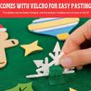 Felt Christmas Tree Set, 3.2ft Wall Hanging DIY Christmas Tree with LED Light Strings Detachable Ornaments DIY Felt Tree Craft Kits for Xmas Gifts Home Door Decoration