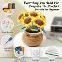 Ktmeor Crochet Kit for Beginners, Sunflower Crochet Starter Kit with Step-by-Step Video Tutorials, 40% Extra Practice Yarn