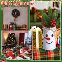 LemonRoad 4 Pcs Christmas Metal Vase for Table Centerpieces Farmhouse Vases Decor with Twine Bow Galvanized Metal Vases Artificial Flower Buckets for Christmas Home Party Decorations, 4.33 Inch