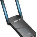 PLERY AXE5400 USB WiFi 6E Adapter for Desktop PC, TriBand Wireless Network Adapter, UltraLow Latency USB 3.0 WiFi Adapter for Gaming & Streaming, MUMIMO, OFDMA, WPA3, Supports Windows 11/10