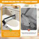 Dough Sheeter 12", Folding Dough Rolling Machine with 2 Rolling Boards, Compact Manual Dough Sheeter Machine