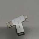 Apple MFi Certified Flash Drive 512GB for iPhone Photo Stick USB Memory Stick Thumb Drives High Speed USB Stick Jump Drive External Storage Compatible for iPhone/iPad/Android/PC Silver