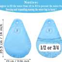 16 Pack Pool Cover Weights with Hooks, Above Ground Pool Cover Weights, Leakproof Swimming Pool Cover Hanging Bag Heavy Duty PVC Pool Water Bags, Antifreezing Winter Pool Cover Weights (Light Blue)