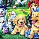 300 Piece Puzzle for Adults,Cute Dog Jigsaw Puzzles 300 Pieces for Adult Kids Elderly Puzzle Game Animal Puzzles for Kids Ages 10-12 Premium Cardboard Puzzles for Relaxation Family Activity