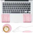 VAGAU Wrist Rests for Laptop, Wrist Support for Keyboard and Mouse, Ergonomic Memory Foam Wrist Pads for Laptop, Office, Computer, Comfortable Typing Wrist Pain & Carpal Tunnel Relief, Pink